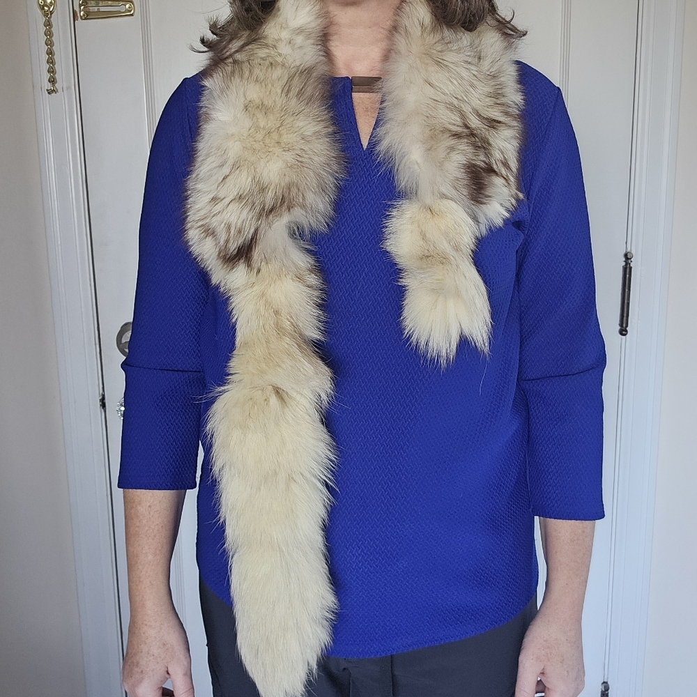 Vintage Fox Fur Scarf Collar OS
